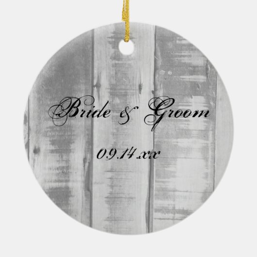 Rustic Cowboy Boots Western Verloving Keramisch Ornament (Achterkant)