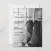 Rustic Cowboy Boots Westerne bruiloft Magnetische Uitnodiging (Voorkant)