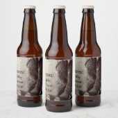 Rustic Cowboy Boots Westerne Floral Wedding Cheers Bier Etiket (Flessen)
