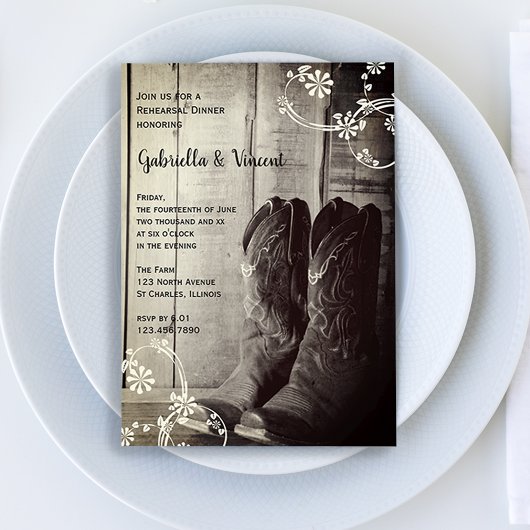 Rustic Cowboy Boots Westerne repetitie Kaart