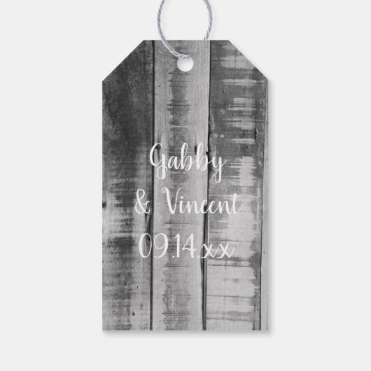 Rustic Cowboy Boots Westerne weddenschap voor Labe Cadeaulabel (Achterkant)