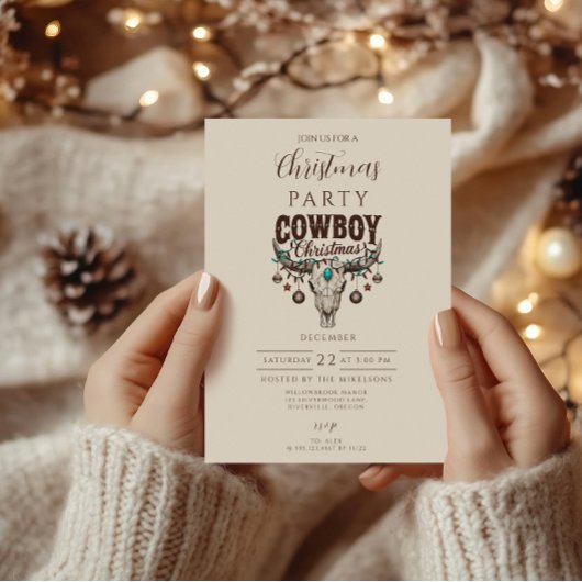 Rustic Cowboy Christmas Kaart