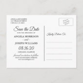 Rustic Cowboy Cowgirl Boots Floral Save the Date Aankondigingskaart (Achterkant)