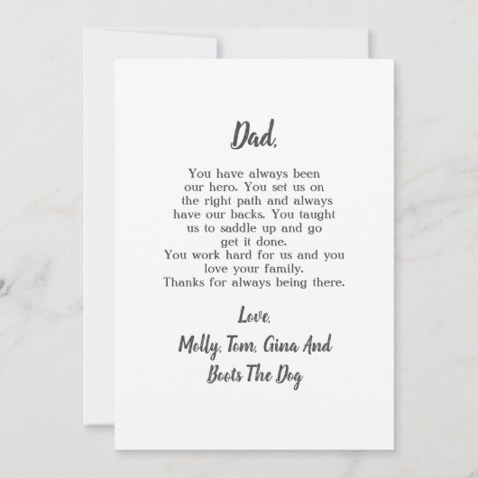 Rustic Cowboy Fathers Day (Achterkant)