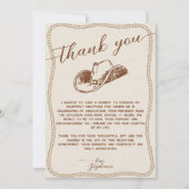  Rustic Cowboy Hat Photo Graduation Party Script Bedankkaart (Voorkant)