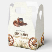 Rustic Cowboy Pet First Rodeo Birthday Favor Box Bedankdoosjes (Geopend)