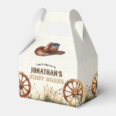 Rustic Cowboy Pet First Rodeo Birthday Favor Box Bedankdoosjes (Voorkant Zijde)