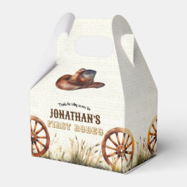 Rustic Cowboy Pet First Rodeo Birthday Favor Box Bedankdoosjes