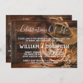 Rustic Cowboy Pet Memorial Service aangekondigd Kaart (Voorkant / Achterkant)