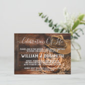 Rustic Cowboy Pet Memorial Service aangekondigd Kaart (Staand voorkant)