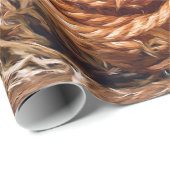 Rustic Cowboy Pet Rope Hay Foto Cadeaupapier (Rol Hoek)