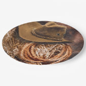 Rustic Cowboy Pet Rope Hay Foto Papieren Bordje (Gekanteld)