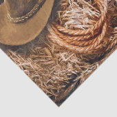 Rustic Cowboy Pet Rope Hay Foto Tissuepapier (Detail)