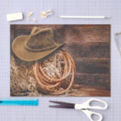 Rustic Cowboy Pet Rope Hay Foto Tissuepapier (Craft)