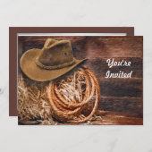 Rustic Cowboy Pet Rope Hay Kaart (Voorkant / Achterkant)
