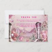 Rustic Cowboy Rodeo 1st Birthday Design Bedankkaart (Voorkant)