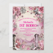 Rustic Cowboy Rodeo 1st Birthday Design Kaart (Voorkant)