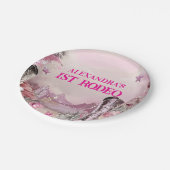 Rustic Cowboy Rodeo 1st Birthday Design Papieren Bordje (Gekanteld)