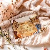 Rustic Cowboy Rodeo 1st Birthday Style Bedankkaart