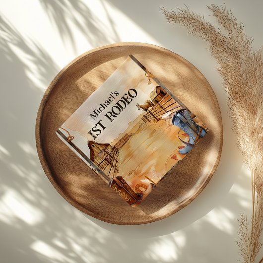 Rustic Cowboy Rodeo 1st Birthday Style Servet