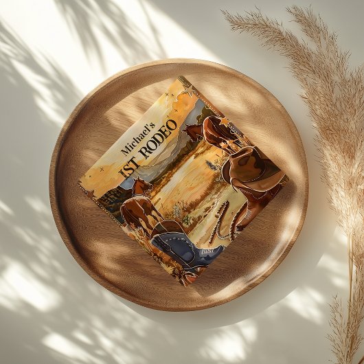 Rustic Cowboy Rodeo 1st Birthday Theme Servet
