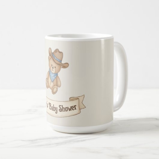 Rustic Cowboy Waterverf Boy Baby shower Koffiemok (Voorkant rechts)