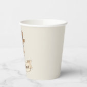 Rustic Cowboy Waterverf Boy Baby shower Papieren Bekers (Links)