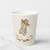 Rustic Cowboy Waterverf Boy Baby shower Papieren Bekers (Voorkant)