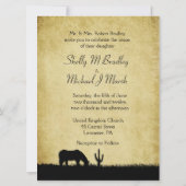 Rustic Cowboy Wedding Invitation Kaart (Achterkant)