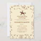 Rustic Cowboy Western Baby shower Kaart (Voorkant)