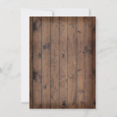 Rustic Cowboy Western Baby shower Kaart (Achterkant)