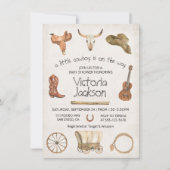 Rustic Cowboy Western Baby shower Kaart (Voorkant)