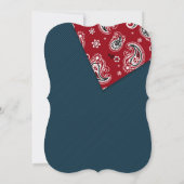 Rustic Cowboy Western Rocking Horse Baby shower Kaart (Achterkant)