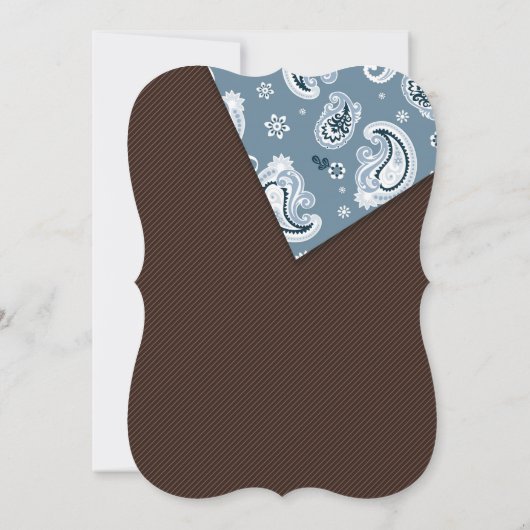 Rustic Cowboy Western Rocking Horse Baby shower Kaart (Achterkant)