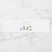 Rustic Cowboy Western Waterfles Etiket (Enkel label)