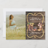 Rustic Cowboy Westerne aankondiging zwangerschap (Voorkant)