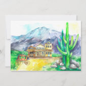 Rustic Cowboy Westerne aankondiging zwangerschap (Achterkant)