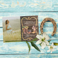 Rustic Cowboy Westerne aankondiging zwangerschap