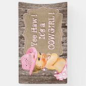 Rustic Cowgirl Baby shower Spandoek (Verticaal)