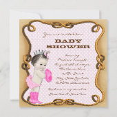 Rustic Cowgirl Baby shower Uitnodiging (Achterkant)