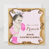 Rustic Cowgirl Baby shower Uitnodiging (Voorkant)
