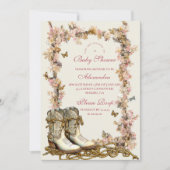 Rustic Cowgirl Boots Baby shower Kaart (Voorkant)