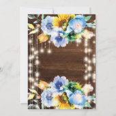 Rustic Cowgirl Boots Floral String Lights Bedankkaart (Achterkant)