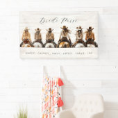Rustic Cowgirl Bruidsmeisjes Bachelorette Feestje Spandoek (Insitu)