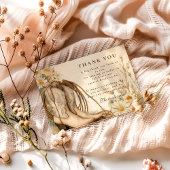 Rustic Cowgirl Daisy Bridal Shower Bedankkaart