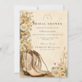 Rustic Cowgirl Daisy Bridal Shower Kaart (Voorkant)