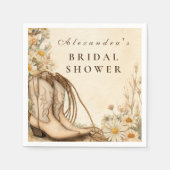 Rustic Cowgirl Daisy Bridal Shower Servet (Voorkant)