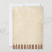 Rustic Cowgirl Eerste Rodeo 1e verjaardag Uitnodig Kaart (Achterkant)