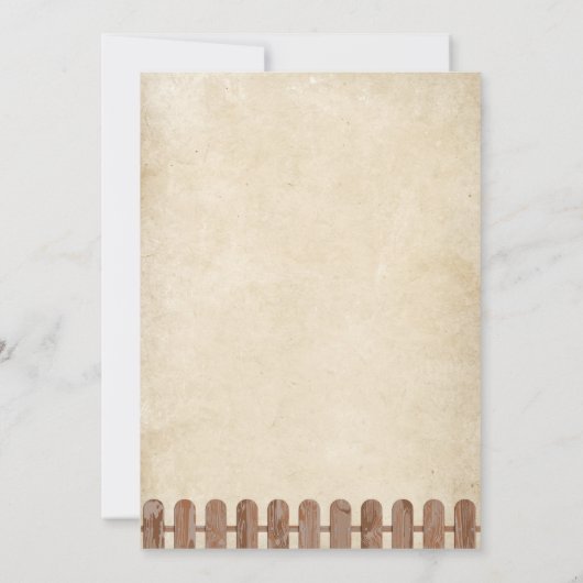 Rustic Cowgirl Eerste Rodeo 1e verjaardag Uitnodig Kaart (Achterkant)