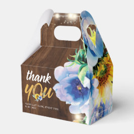 Rustic Cowgirl Floral String Lights Gepersonalisee Bedankdoosjes